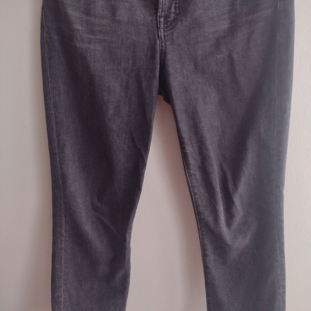 Madewell Perfect Vintage Crop Jeans 27 Black Denim w Frayed Hem - Picture 5 of 9